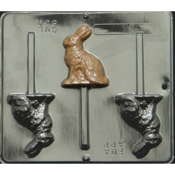 850 Bunny Lollipop Chocolate Candy Mold