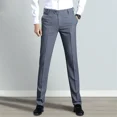 thumbnail image 3 of Pantalones de verano holgados de talla grande para hombre, pantalones de traje rectos, ropa de vestir, pantalones de moda, pantalones formales informales finos 2024, 3 of 5