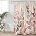 thumbnail image 2 of 54x78 Inch Shower Curtain Decorative Eucalyptus Bathtub Bath Curtains Fabric Waterproof Bathroom Decor Aesthetic&nbsp;Floral Plant Rustic Chic Brown Plant Small Stall Shower Curtain Set with 12 Hooks, 2 of 6
