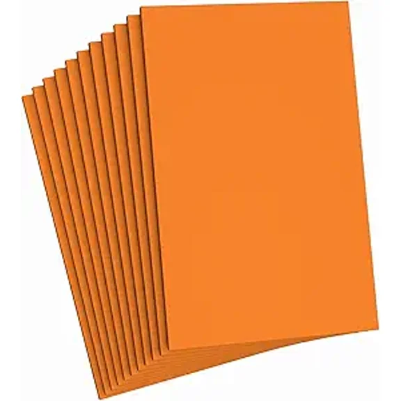 Do²ping Orange Crafts Foam Sheets, 8.5x5.5 Inch Halloween Colored Eva Foam for Crafts Classroom Scrapbook DIY Cosplay (Orange-10 Sheets)