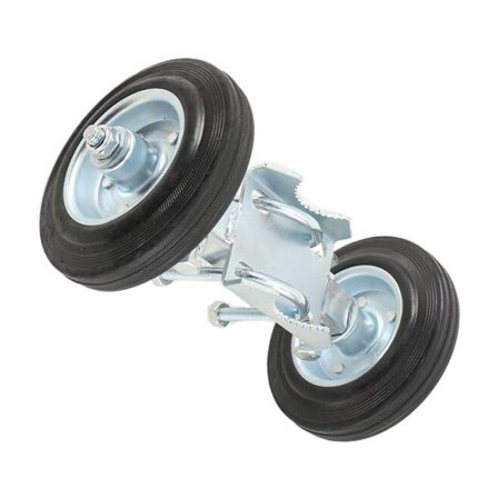 Carrier Chain Link Double Wheel w/ 6 Inch Solid Rubber Wheels for Sliding Gates