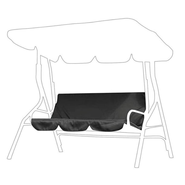 Cubierta negra para asiento de silla columpio de Patio, cubierta de repuesto a prueba de polvo para columpio de asiento al aire libre