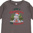 thumbnail image 4 of Inktastic I Want a Hippopotamus for Christmas Boys or Girls Long Sleeve Toddler T-Shirt, 4 of 5