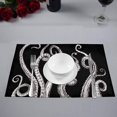 thumbnail image 2 of MKHERT Vintage Octopus Tentacles Placemats Table Mats for Dining Room Kitchen Table Decoration 12x18 inch,Set of 4, 2 of 4