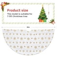 thumbnail image 3 of Ayieyill 48 inch Faux Fur White Christmas Tree Skirt for Christmas Tree Decorations Xmas Holiday Party Decorations Ornaments(Gold Snowflake), 3 of 7