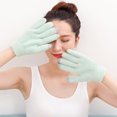 thumbnail image 6 of Moisturizing Gel Spa Socks Gloves Set for Soften Repairing Moisturizer Dry Cracked Hands Feet Skin Whitening Care Beauty Treatment Hydrating Cool Soft Silicone Inside Green, 6 of 8