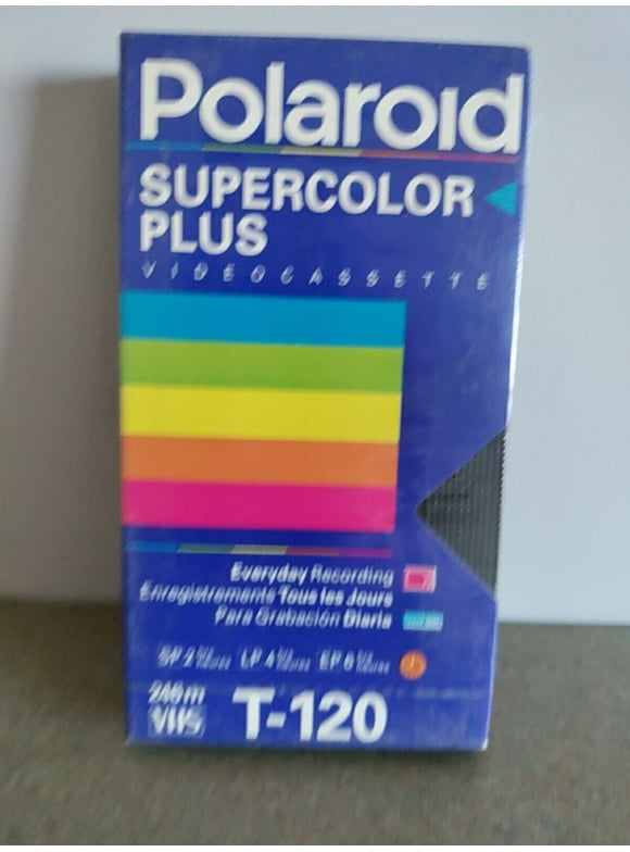 NEW SEALED Polaroid Supercolor Plus VHS Tapes T-120 Blank Video Cassette