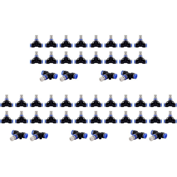 Misting Nozzle Kit 1/4-Inch with Nozzle  Cooling Device Connectors for Outdoor Water Mister Cooling System 50Pcs