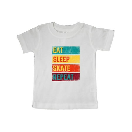 

Inktastic Skating Eat Sleep Skate Repeat Gift Baby Boy or Baby Girl T-Shirt