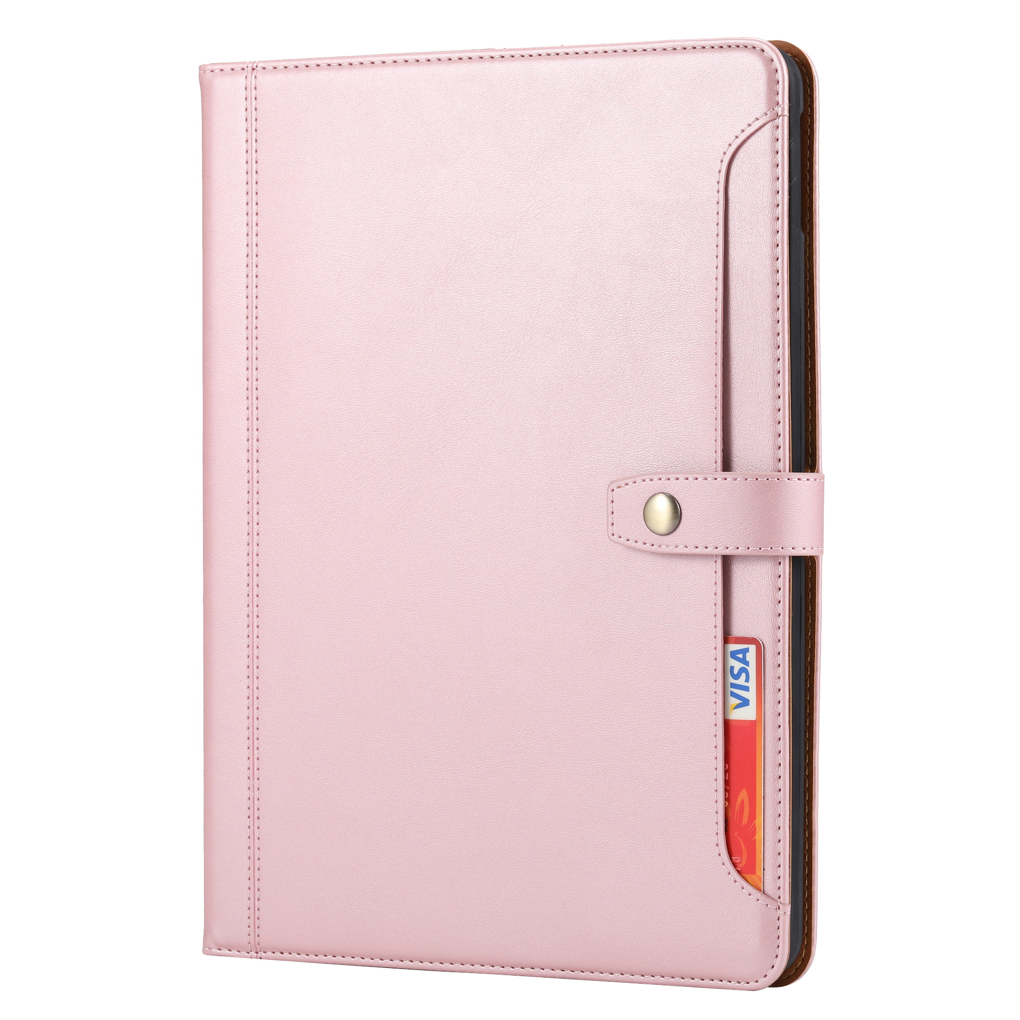 ELEHOLD for iPad 9th/8th/7th Gen 10.2" (2021/2020/2019) Multi-Functional Flip Leather Wallet Case with Front Pocket Card Slots Kickstand Pencil Holder Shockproof Business Men Women Case Cover,Rosegold