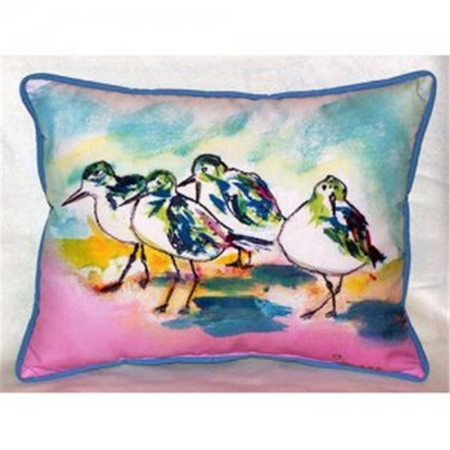 Betsy Drake ZP953 Coussin Décoratif Rose Sanderlings pour Intérieur et Extérieur - 20 x 24 Po