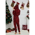 thumbnail image 2 of U2SKIIN Couple Onesie Pajama Sets, Hooded Zipper Christmas Matching Plaid Pjs Set for Men and Women Soft Warm Jumpsuit (Womens Buffalo Plaid-Red, M), 2 of 4