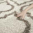 thumbnail image 4 of SAFAVIEH Hudson Louise Plush Geometric Shag Area Rug, Ivory/Beige, 5' x 5' Square, 4 of 6
