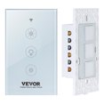 thumbnail image 1 of VEVOR WiFi Smart Light Dimmer Switch, 100-250V AC Wi-Fi 2.4GHz, 15% to 85% Stepless Dimming LED with Touch Panel, App Remote Control Voice Compatible with Alexa Google Home, 1 of 9