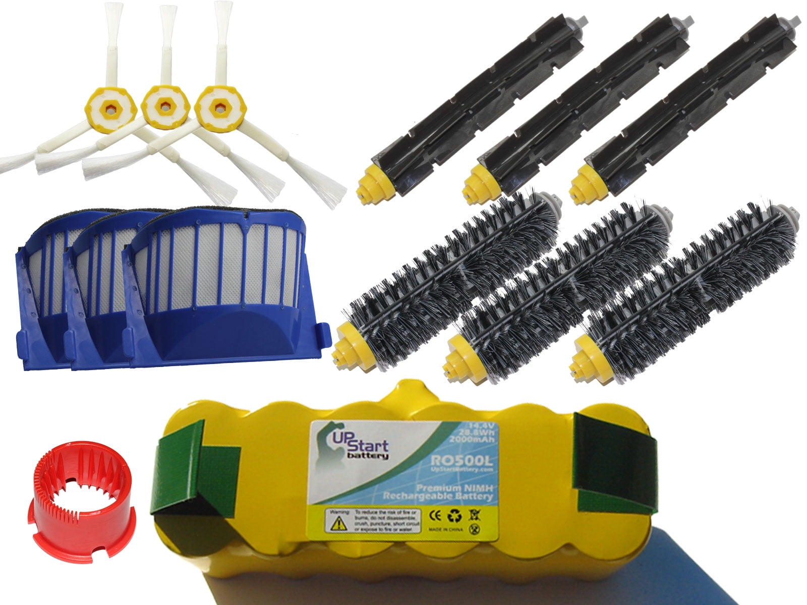 iRobot Roomba 650 Battery, Filters, Bristle Brushes, Beater Brushes , 3