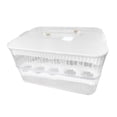 thumbnail image 4 of Cajón para guardar huevos frescos, soporte para huevos para refrigerador, temporizador de frescura, refrigerador 2 capas y blanco, 4 of 9