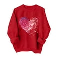 thumbnail image 5 of Ounisa Valentine's Day Sweatshirt for Women Funny Love Heart Letter Shirts Casual Pullover Long Sleeve Crewneck Clothes, 5 of 6
