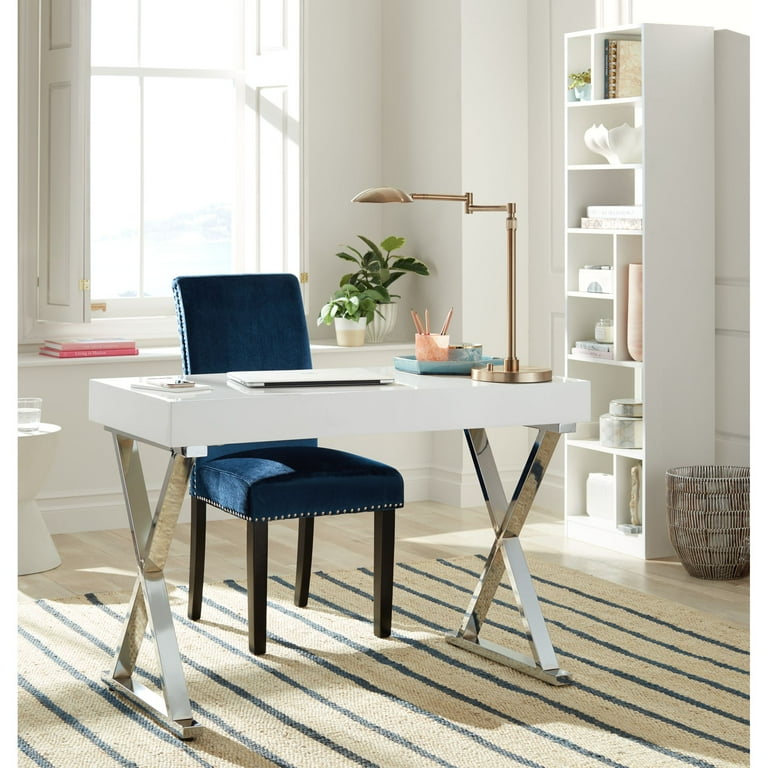 Lumisource luster desk in cheap white