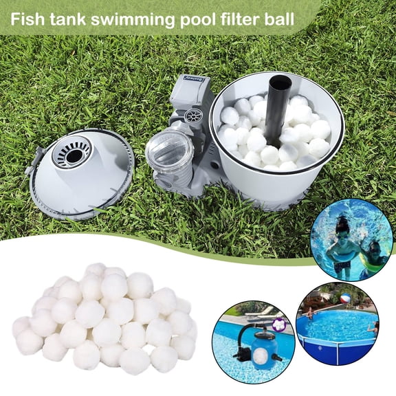 0.44lbs Eco-Friendly Fiber Filter Balls for Swimming Pools, High Efficiency Filtration Media Sand Alternative for Clear Water in Above Ground Spas