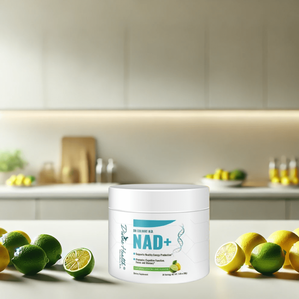Dr. Colbert, MD NAD+ Powder | Lemon-Lime Flavor | by Divine Health | Energy Boost Formula | Nicotinamide Riboside Chloride | 30 Servings | 48g
