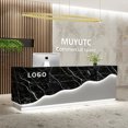 thumbnail image 1 of Luxury Club Reception Desks Counter Luxury Cashier Futuristic Reception Desks Standing Mostrador Recepcion Minimalist Furniture My Lux Decor Round, 1 of 8