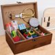 thumbnail image 1 of Caja de costura de madera estilo chino con accesorios completos - agujas, hilos, tijeras, cinta métrica y botones - Edición de lujo para manualidades y costura, 1 of 2