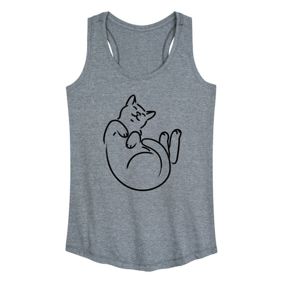 Instant Message - Cat Mom - Comfy Belly Rubs - Women's Racerback Tank Top