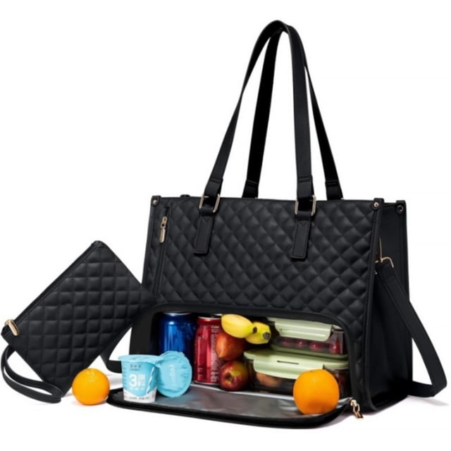 Bolsa de almuerzo Frovale 2 en 1 para mujer con cartera y llavero de 16 pulgadas