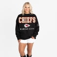 thumbnail image 4 of Women's Gameday Couture Black Kansas City Chiefs Oversized Level Up Black Label Premium Fleece Sweatshirt, 4 of 6