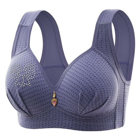 Clearance! Titcea Bras for Women Floral Print Full Support Gathered Together Stretchy Bra No Underwire Push Up Breathable Comfort Underwear  Gifts for Her