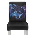 thumbnail image 6 of COEQINE Stretchable Dining Chair Covers Universal Fit Set of 4, Machine Washable Polyester Spandex Parsons Chair Slipcovers for Kitchen Dining Room Home Decor, Wolf Forest Galaxy, 6 of 7