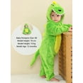 thumbnail image 5 of MICHLEY Unisex Baby Flannel Hooded Romper Animal Ears Costume Warm Jumpsuit for Autumn Winter, 5 of 9