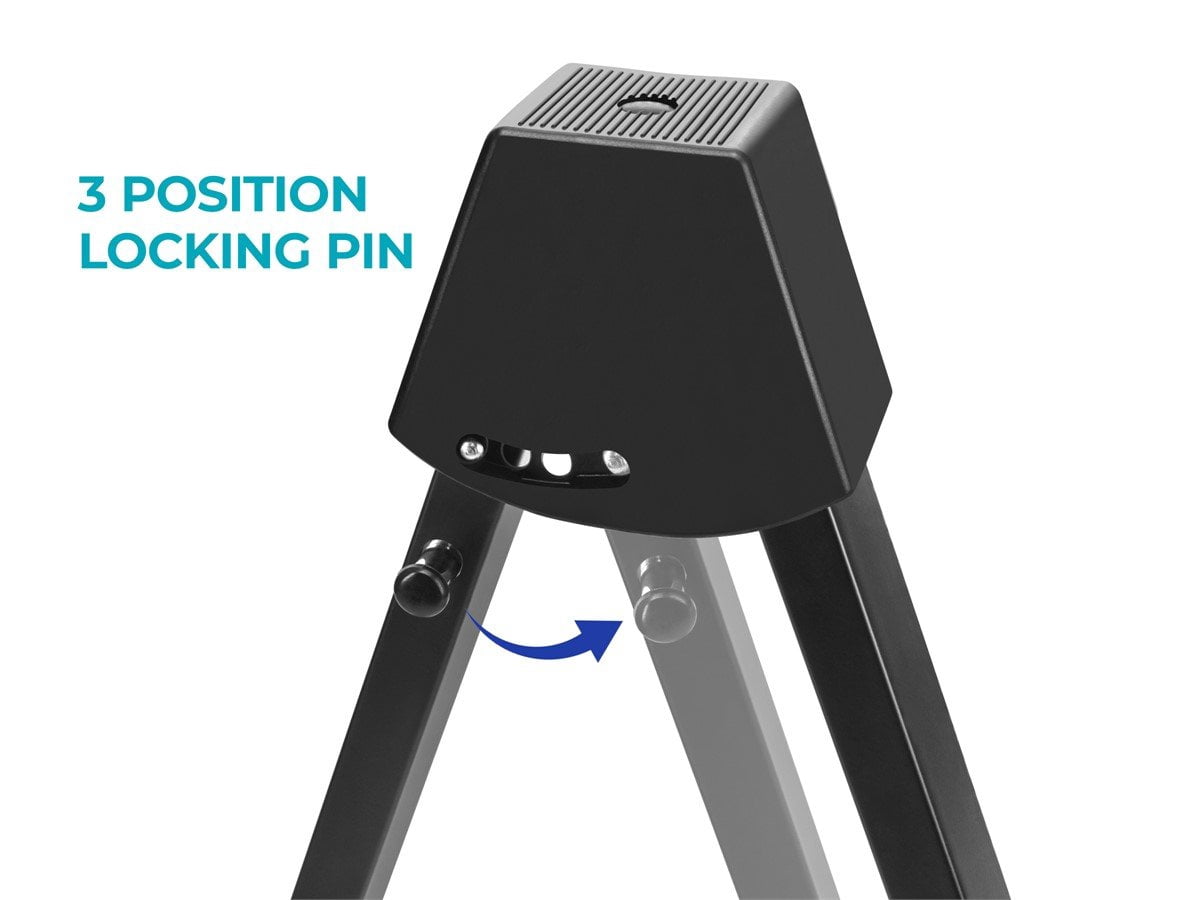 Monoprice A-Frame Stand for Electric, Acoustic, and Bass Guitars, Universal Guitar Stand, Adjustable Locking Pin, Versatile Yoke Design, EVA Rubber Padding, Triple-Fold Design - Stage Right Series