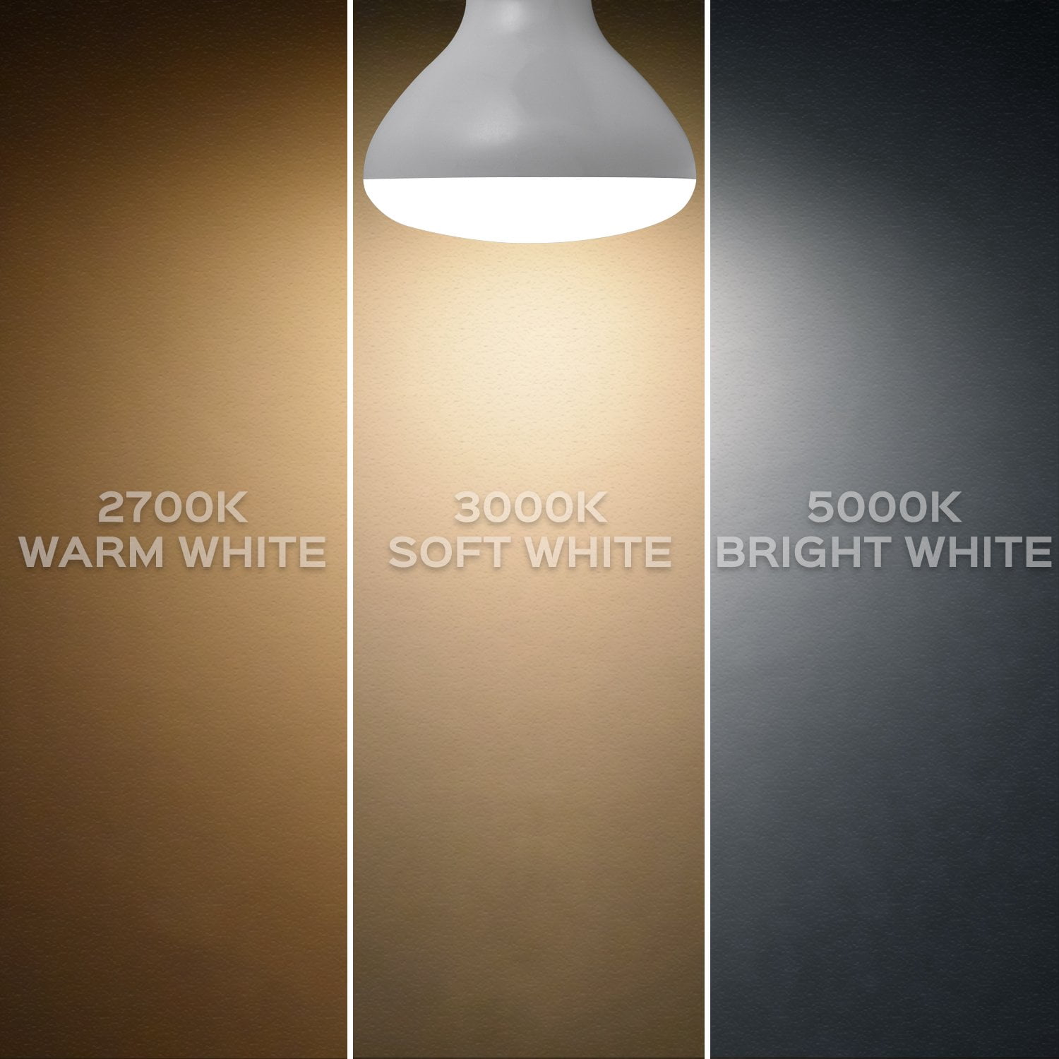 Luxrite 4-Pack BR30 LED Flood Light Bulb, 3 Color Selectable, Dimmable, 850 Lumens, 10 Watt, Damp Rated