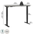 thumbnail image 5 of Pemberly Row 60W x 30D Height Adjustable Standing Desk - Engineered Wood, 5 of 12