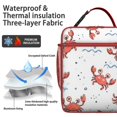 thumbnail image 2 of Lunch Box for Men Women Adults Lunch Box Tote for Outdoor Enthusiasts Busy Moms Reusable Portable Lunchbox, Marine Adorable Crab, 2 of 6