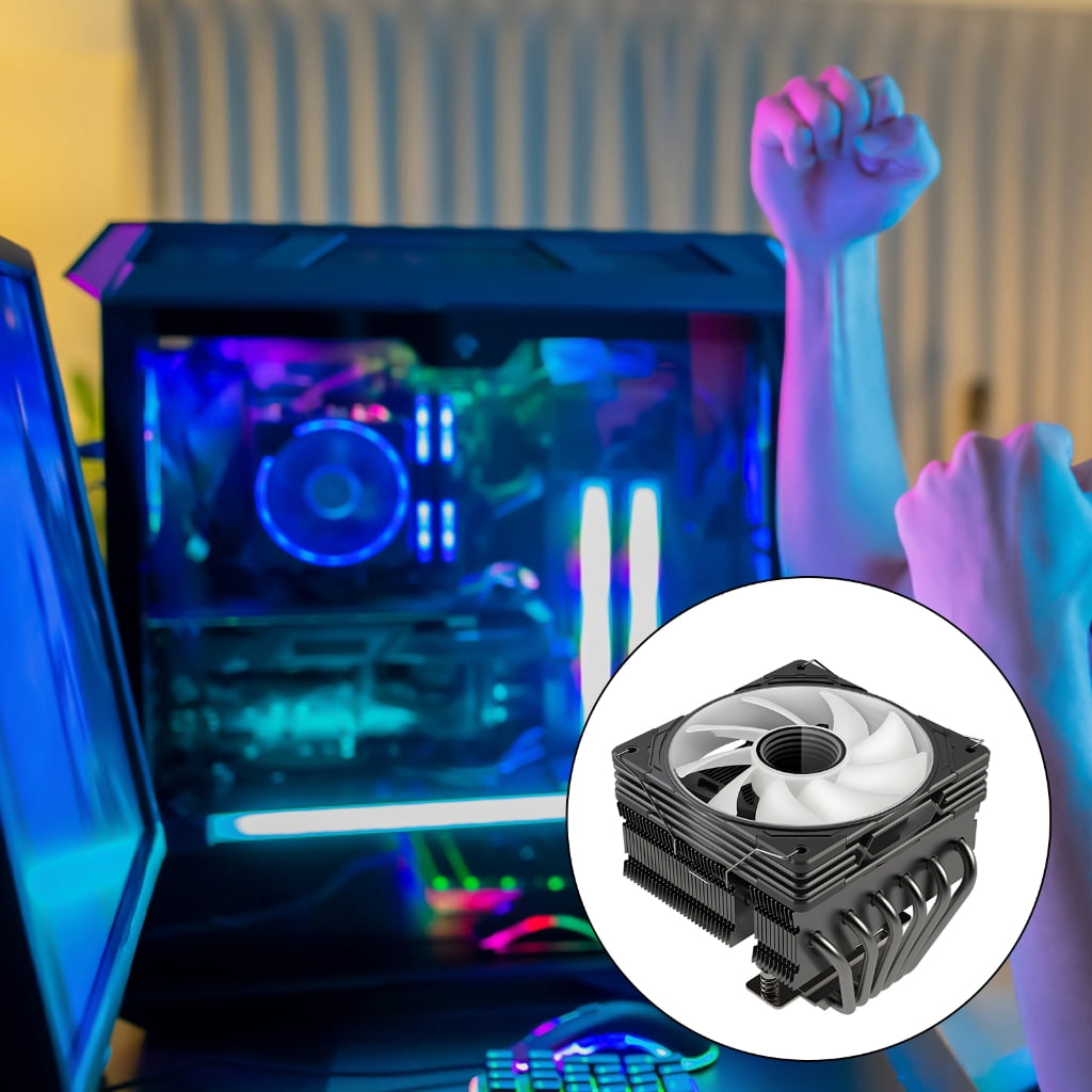Zeiwohndc ARGB CPU Coolers with 6 Heat Pipes Computer CPU Air Coolers Fan Radiators