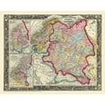 thumbnail image 2 of Mitchell 24x20 White Modern Wood Framed Museum Art Print Titled - Russia in Europe Sweden Norway - Mitchell 1860, 2 of 4