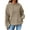 Khaki, variant on Hoodies for Women Fall Waffle Knit Hoodies Long Sleeve Drawstring Casual Pullover Sweatshirt with Pockets Red S