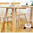 thumbnail image 2 of Rally Home Goods Indoor Outdoor Heavy Duty Premium Crystal Clear Vinyl Rectangular Tablecloth, Waterproof Wipeable Plastic Protector Cover for Tables 55 x 72 Inch, Seats 4 - 6, 2 of 7
