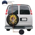 thumbnail image 4 of KAKALAD Sun Flowers Sunflower Gnome 07 Spare Tire Cover Universal Vehicle Accessories Buckle Car Tools 17”in, 4 of 6