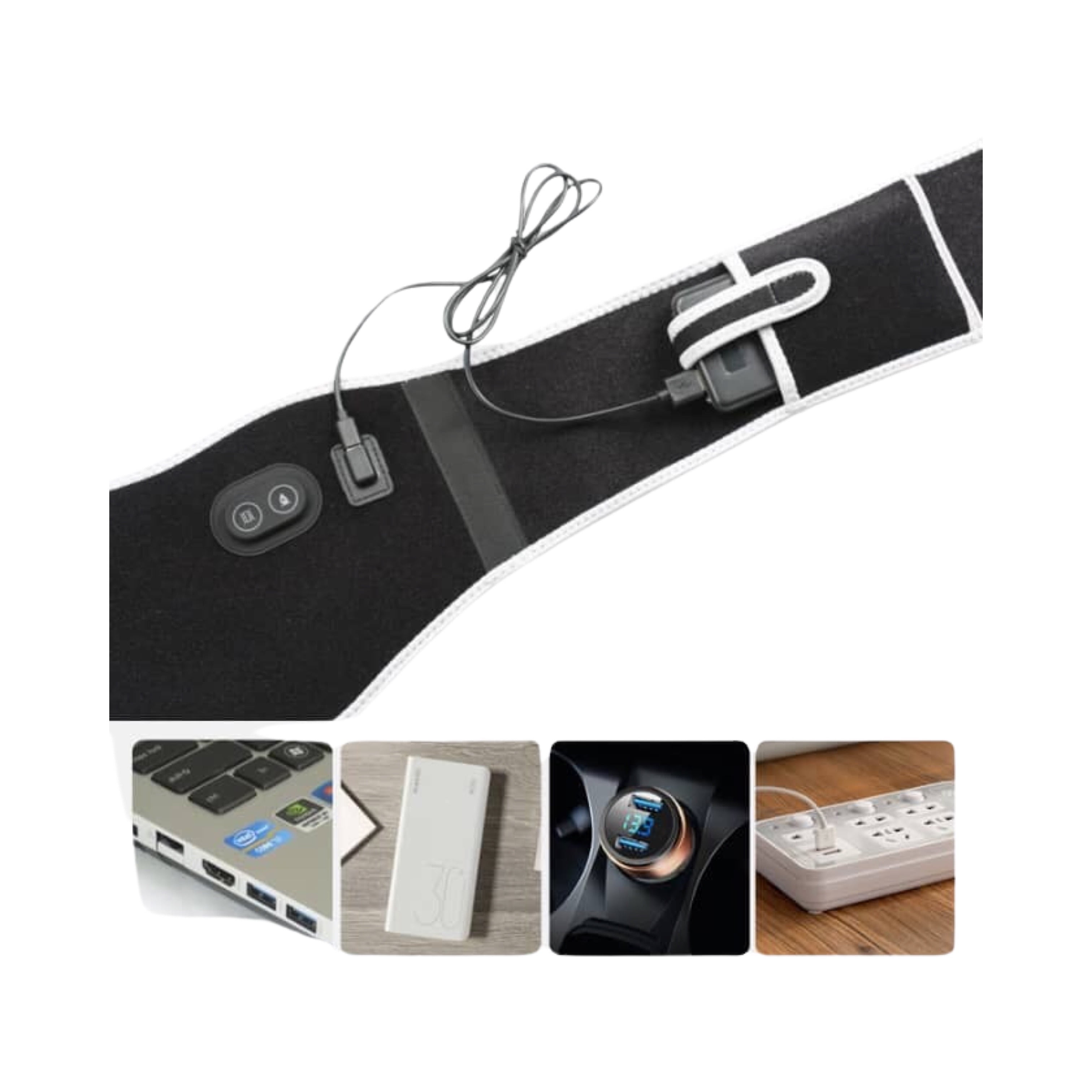 Vibrating Heat Wrap Wireless USB Power Bank Portable Heating Pad