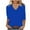 002_Blue, variant on 3/4 Sleeve T Shirts for Women Summer Solid V Neck Loose Casual Top V Neck T Shirts for Women Blue