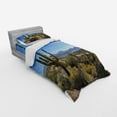 thumbnail image 3 of Ambesonne Nature Bedding Set 4 Pcs, Cactus on the Valley, Queen, Blue Green, 3 of 3