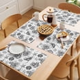 thumbnail image 5 of Summer Conch Placemats Set of 4 Retro Black White Shell Starfish Watercolor Heat Insulation Washable Place Mats, Non-Slip Table Mats for Dining Table Party Kitchen Decor,13x19 Inch, 5 of 9