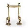 thumbnail image 2 of SPI Home Giraffe Pair Golden Finish Cast Aluminum End Table 22 inches High, 2 of 3