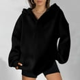 thumbnail image 5 of Kaemgyyd Sweatshirts for Women Plus-Size Hoodies V Neck Pullover Solid Color Long Sleeve Basic Trendy Fall Outfits Tops, 5 of 7