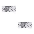 thumbnail image 4 of Diadema de ganchillo Qarigey Estampado de leopardo 2piezas Blanco, 4 of 6