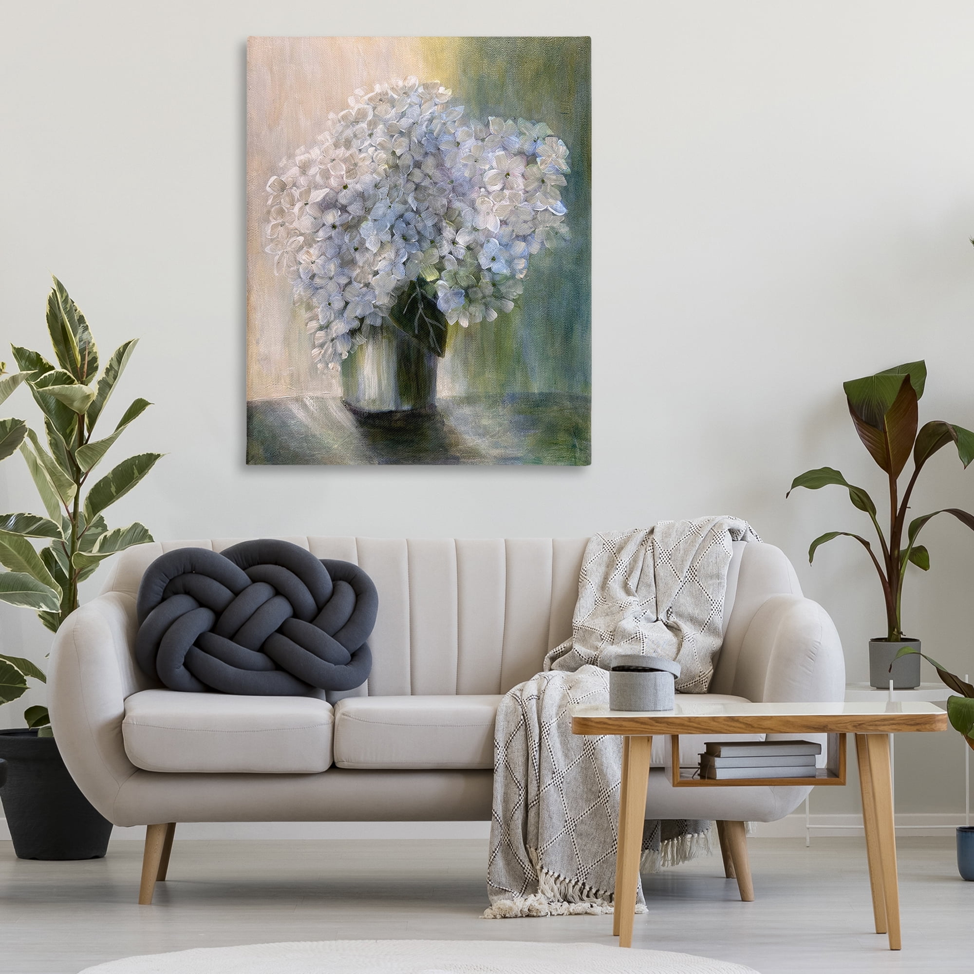 Stupell Industries Hydrangea Still Life Botanical & Floral Painting Gallery Wrapped Canvas Art Print Wall Art, 36 x 48
