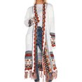 thumbnail image 1 of Minnieouse Cárdigan tejido de manga larga con borlas para mujer, prendas de vestir para vacaciones de viaje, suéter cálido de invierno, abrigo para mujer Abrigos y chamarras Beige Minnieouse AP015553-01, 1 of 5